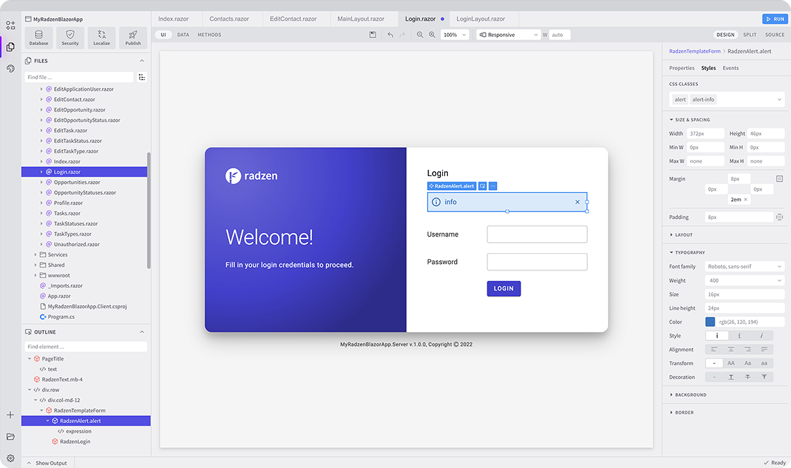 >Radzen Blazor Studio